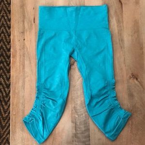 Lululemon In The Flow Crop Legging Turquoise